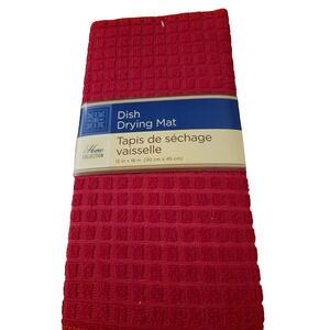 Home Collection Dish Drying Mats Red  12"x18"